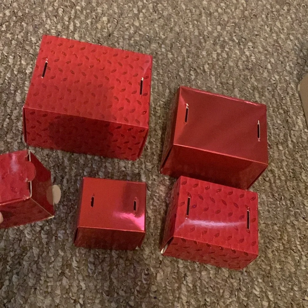 Stackable Red Gift Boxes